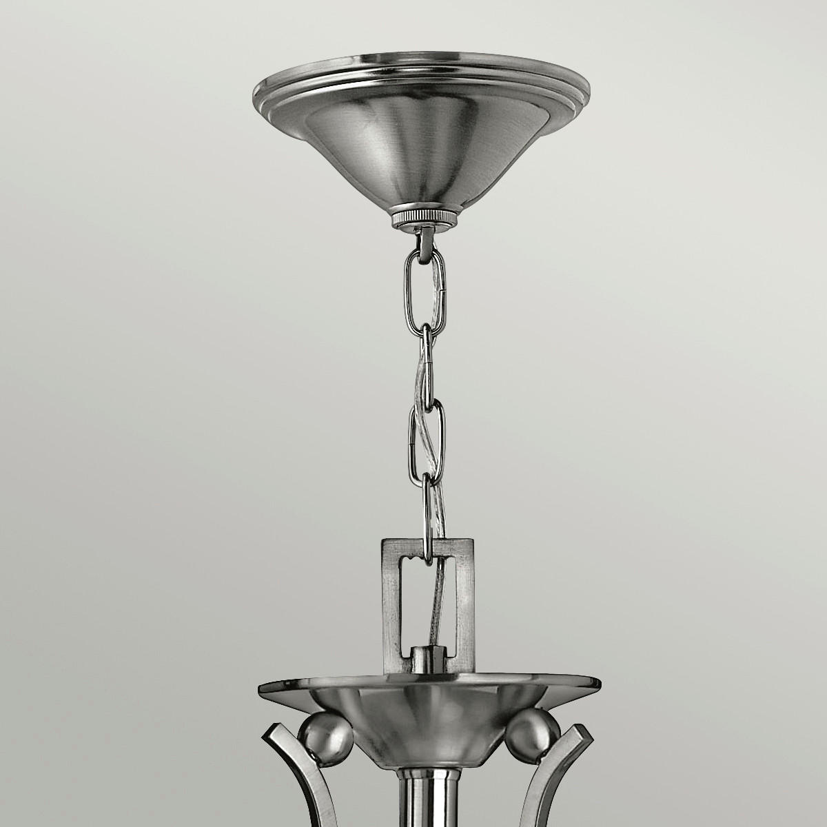 KRONLEUCHTER 57.2/58 cm    - Nickelfarben, Basics, Glas/Metall (57.2/58cm) - Elstead Lighting
