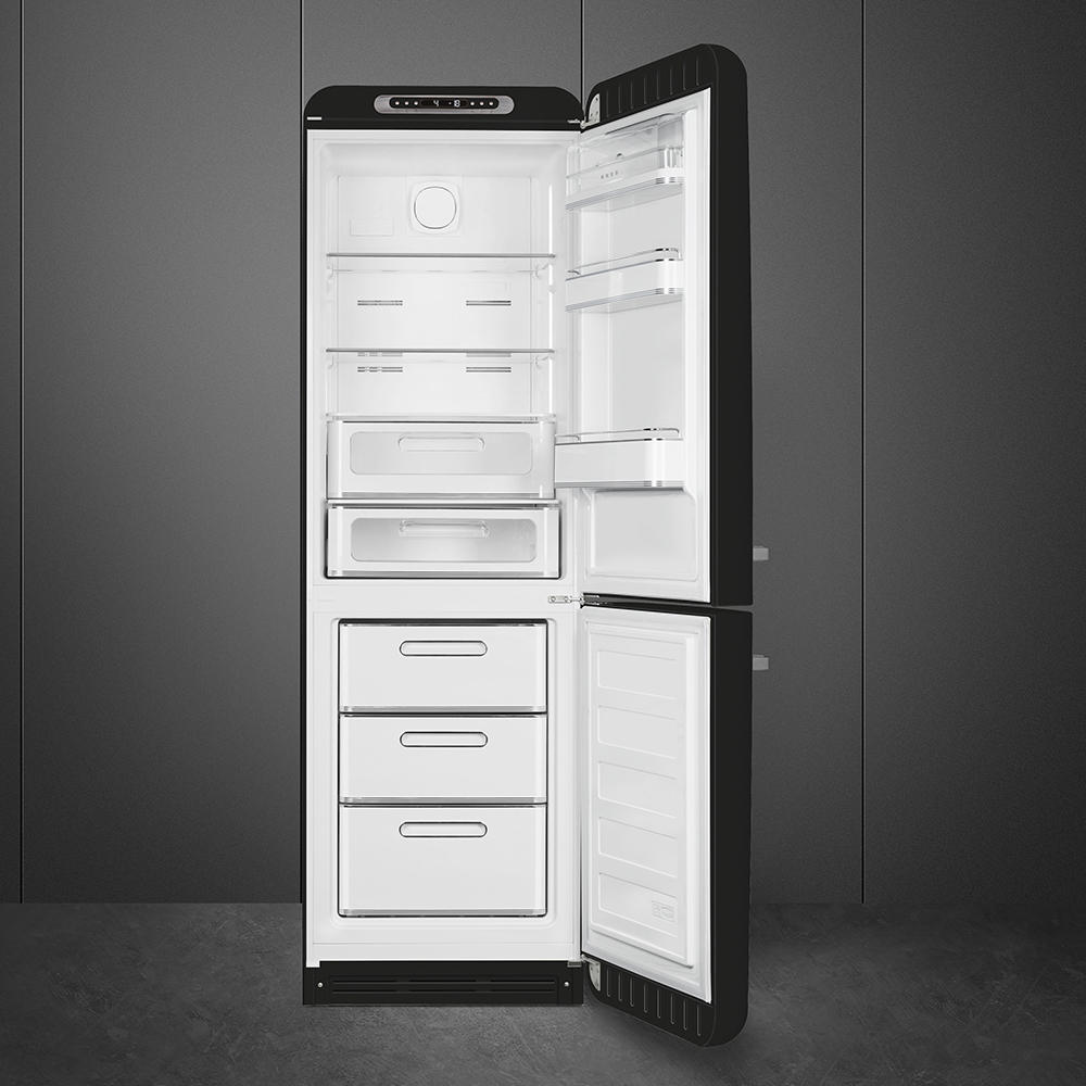 KÜHL-GEFRIER-KOMBINATION 60/196,8/72,8 cm FAB32RBL5  - Schwarz, Basics, Metall (60/196,8/72,8cm) - SMEG