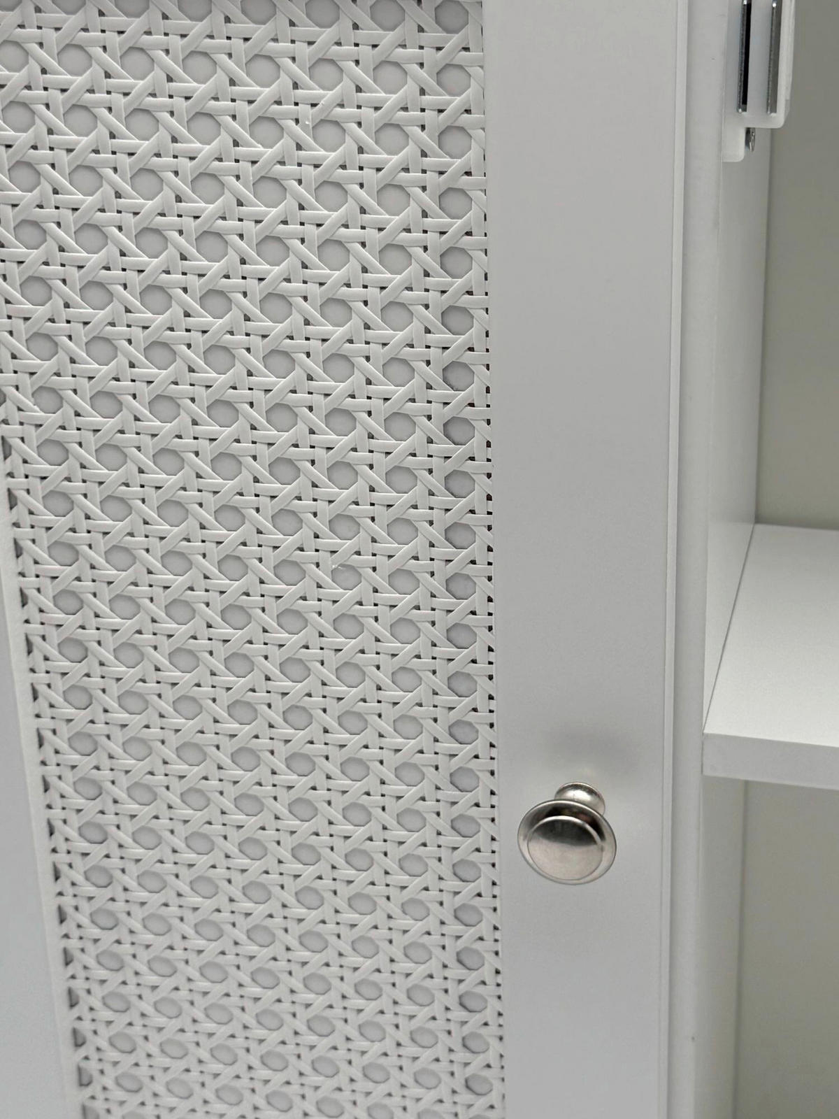 SPIEGELSCHRANK 60/50/15 cm  - Silberfarben/Weiß, Design, Glas/Holzwerkstoff (60/50/15cm) - Livetastic