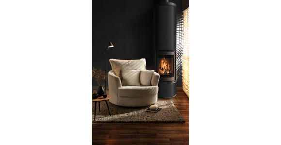 SESSEL in Flachgewebe Weiß  - Schwarz/Weiß, KONVENTIONELL, Textil/Metall (115/72/115cm) - Carryhome