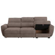 ECKSOFA  in Mikrofaser Taupe  - Taupe/Schwarz, KONVENTIONELL, Kunststoff/Textil (285/177cm) - Carryhome