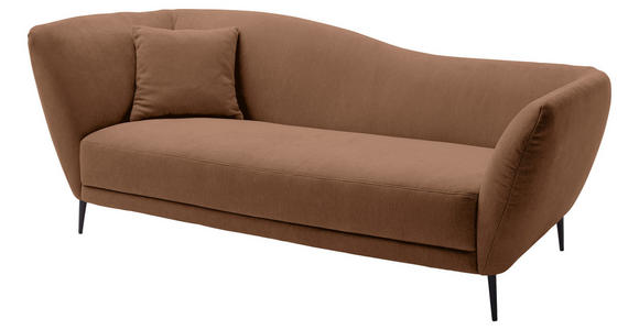 RÉCAMIERE Braun Chenille Zierkissen, Rücken echt  - Schwarz/Braun, KONVENTIONELL, Textil/Metall (224/70/97cm) - Hom`in