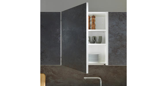 EINBAUKÜCHE   - Eichefarben/Weiß, Design, Holzwerkstoff - Novel