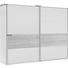 SCHWEBETÜRENSCHRANK 2-türig Graphitfarben, Weiß - Silberfarben/Graphitfarben, Design, Holzwerkstoff/Metall (270/210/65cm) - Carryhome