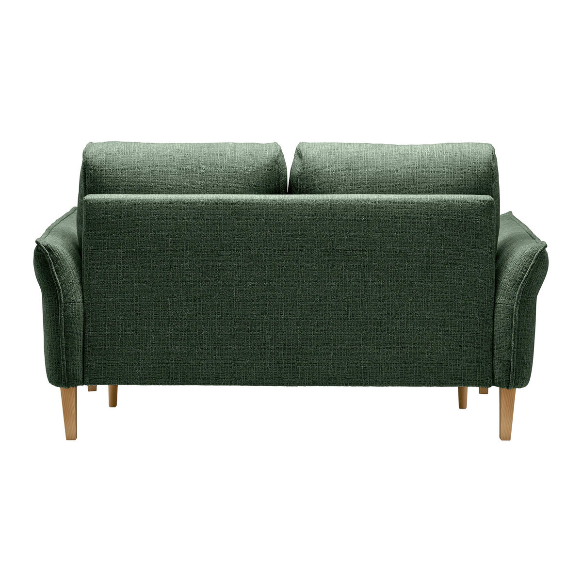 2-SITZER-SOFA in Webstoff Dunkelgrün  - Dunkelgrün/Eichefarben, Modern, Holz/Textil (150/85/92cm) - MID.YOU
