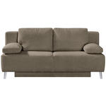 SCHLAFSOFA  in Cord Graubraun  - Chromfarben/Graubraun, MODERN, Textil/Metall (197/92/88cm) - Novel