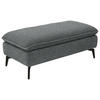 HOCKER in Textil Anthrazit  - Anthrazit/Schwarz, Design, Textil/Metall (130/46/65cm) - Valdera