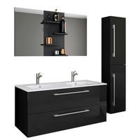 BADEZIMMER  in 145 cm  - Schwarz, MODERN, Keramik/Holzwerkstoff (145cm) - MID.YOU