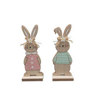 DEKOHASE - Pink/Naturfarben, LIFESTYLE, Holzwerkstoff (6,5/18,5/3,5cm)