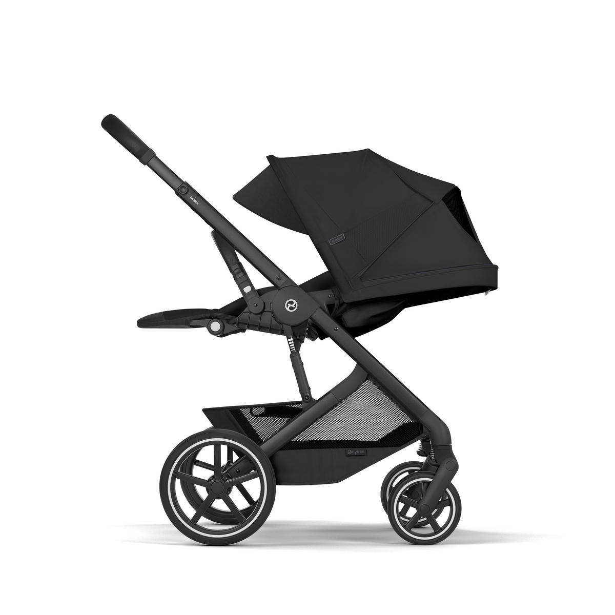 KINDERWAGEN  Balios S Lux BLK  Moon Black  - Schwarz, Basics, Textil/Metall (87/60/108cm) - cybex GOLD