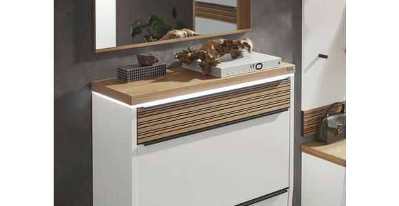 SCHUHKIPPER  in 92/96/31 cm  - Eichefarben/Anthrazit, Design, Holz/Holzwerkstoff (92/96/31cm) - Dieter Knoll