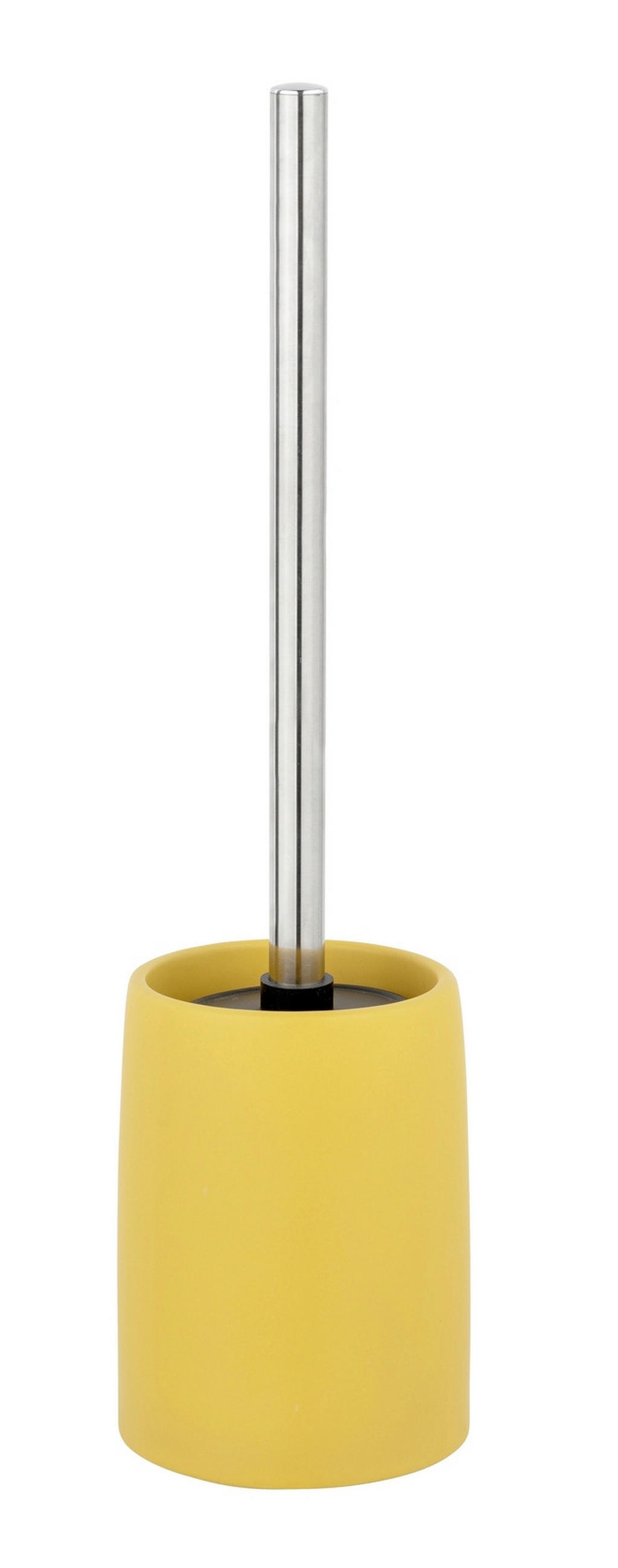 WC-BÜRSTENGARNITUR - Chromfarben/Gelb, KONVENTIONELL, Keramik/Kunststoff (10/39,5/10cm) - Schöner Wohnen