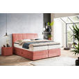 BOXSPRINGBETT 160/200 cm  in Koralle  - Wengefarben/Koralle, KONVENTIONELL, Holz/Textil (160/200cm) - Novel