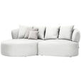 ECKSOFA in Bouclé Creme  166/235 cm  - Hellrosa/Creme, MODERN, Kunststoff/Textil (166/235cm) - Hom`in