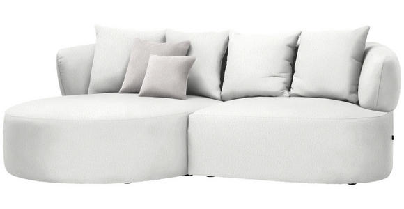 ECKSOFA in Bouclé Creme  166/235 cm  - Hellrosa/Creme, MODERN, Kunststoff/Textil (166/235cm) - Hom`in