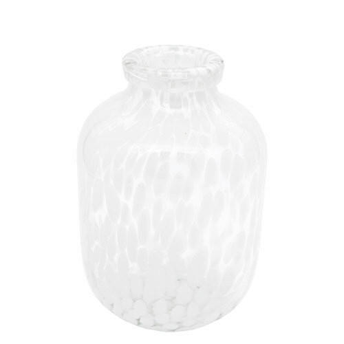VÁZA 22 cm  - fehér, Basics, üveg (15,5/22cm) - Ambia Home