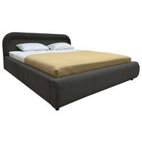 POLSTERBETT Bettkasten, Lattenrost 160/200 cm  in Schwarz  - Eichefarben/Schwarz, MODERN, Holz/Textil (160/200cm) - Livetastic