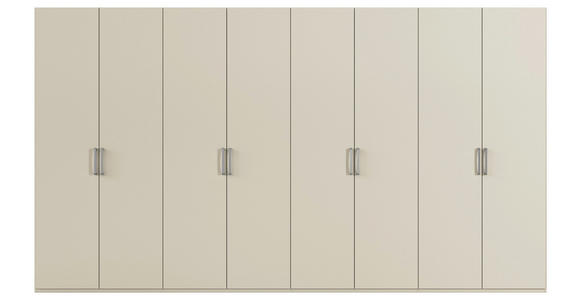 DREHTÜRENSCHRANK 400/223/61 cm,  in Champagner, 8-türig  - Edelstahlfarben/Champagner, Basics, Holzwerkstoff/Metall (400/223/61cm) - Novel