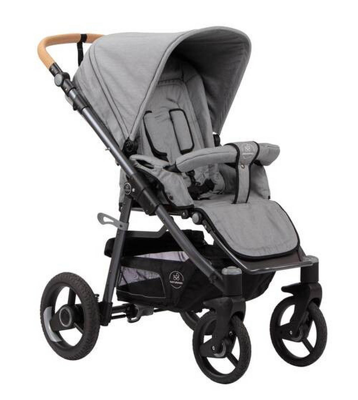 KINDERWAGEN Lux Evo  - Anthrazit/Grau, Basics, Textil/Metall (80/62/43cm) - Naturkind