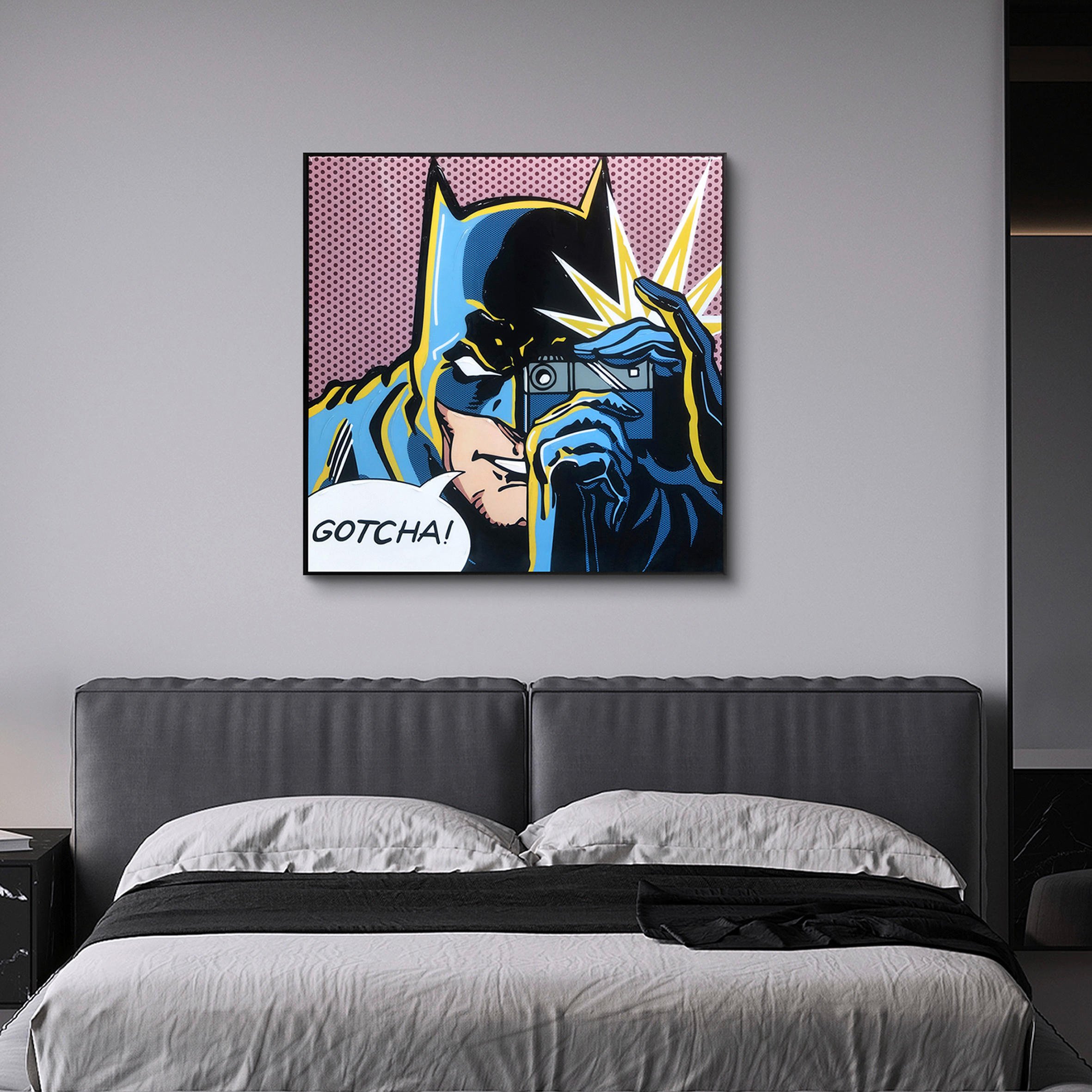 ÖLGEMÄLDE Sonstiges 80/80 cm  - Blau/Schwarz, Trend, Holz/Kunststoff (80/80cm) - Monee