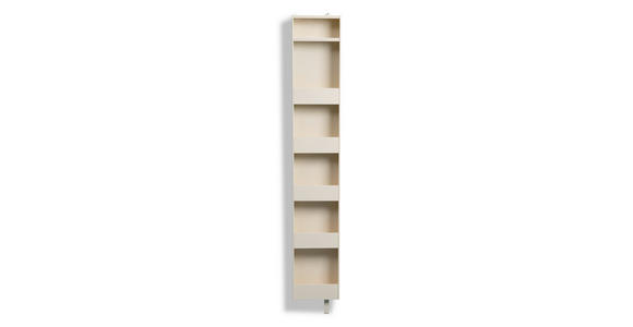 SCHUHSCHRANK  in 29/175/12 cm  - Creme, Design, Glas/Metall (29/175/12cm) - Xora