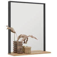 SPIEGEL 65/80,7/21 cm  - Eichefarben/Grau, Natur, Glas/Holz (65/80,7/21cm) - Valdera