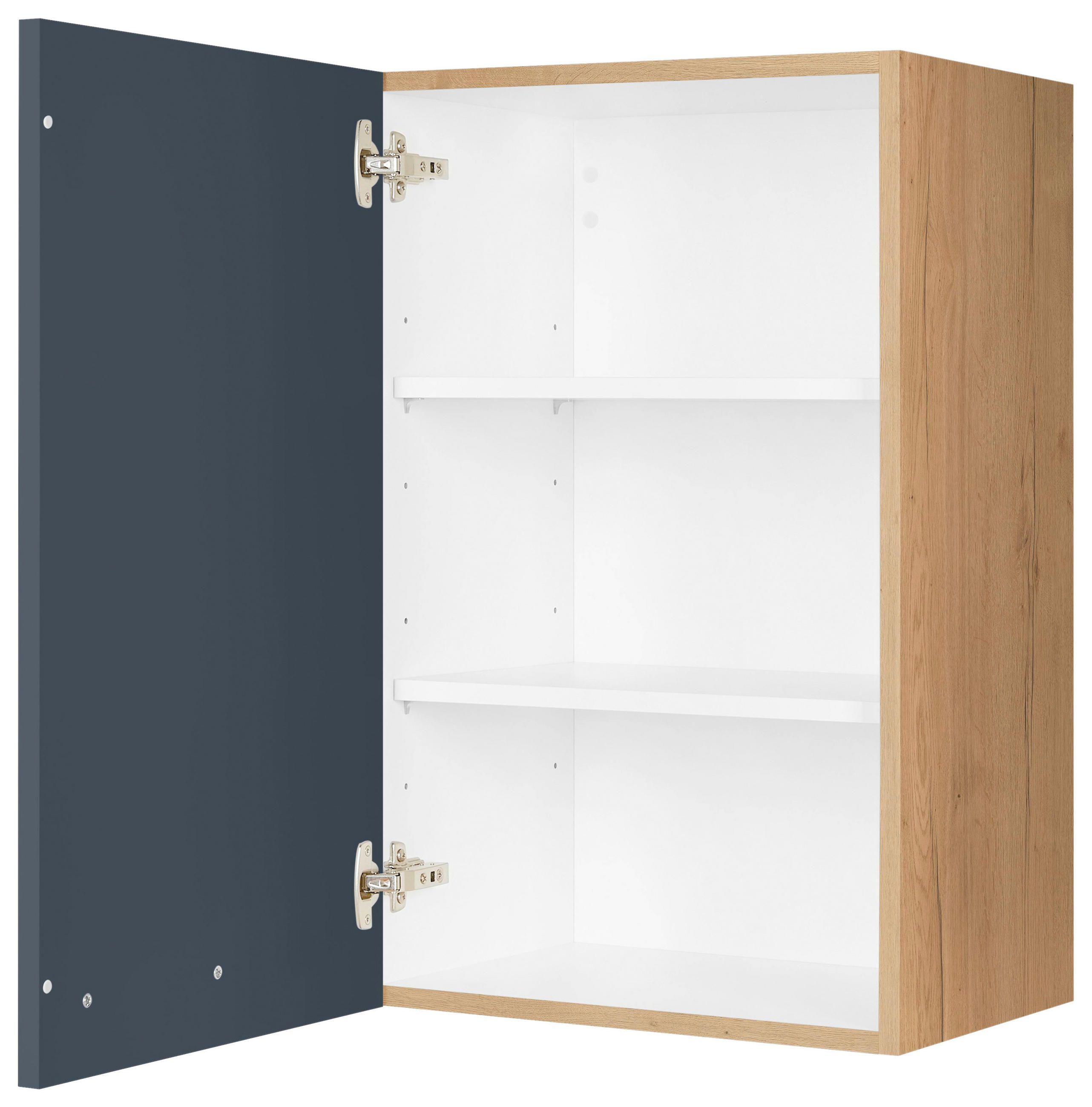 KÜCHENOBERSCHRANK 45/72/35 cm in Blau, Eichefarben - Blau/Eichefarben, MODERN, Holzwerkstoff/Metall (45/72/35cm) - Nobilia
