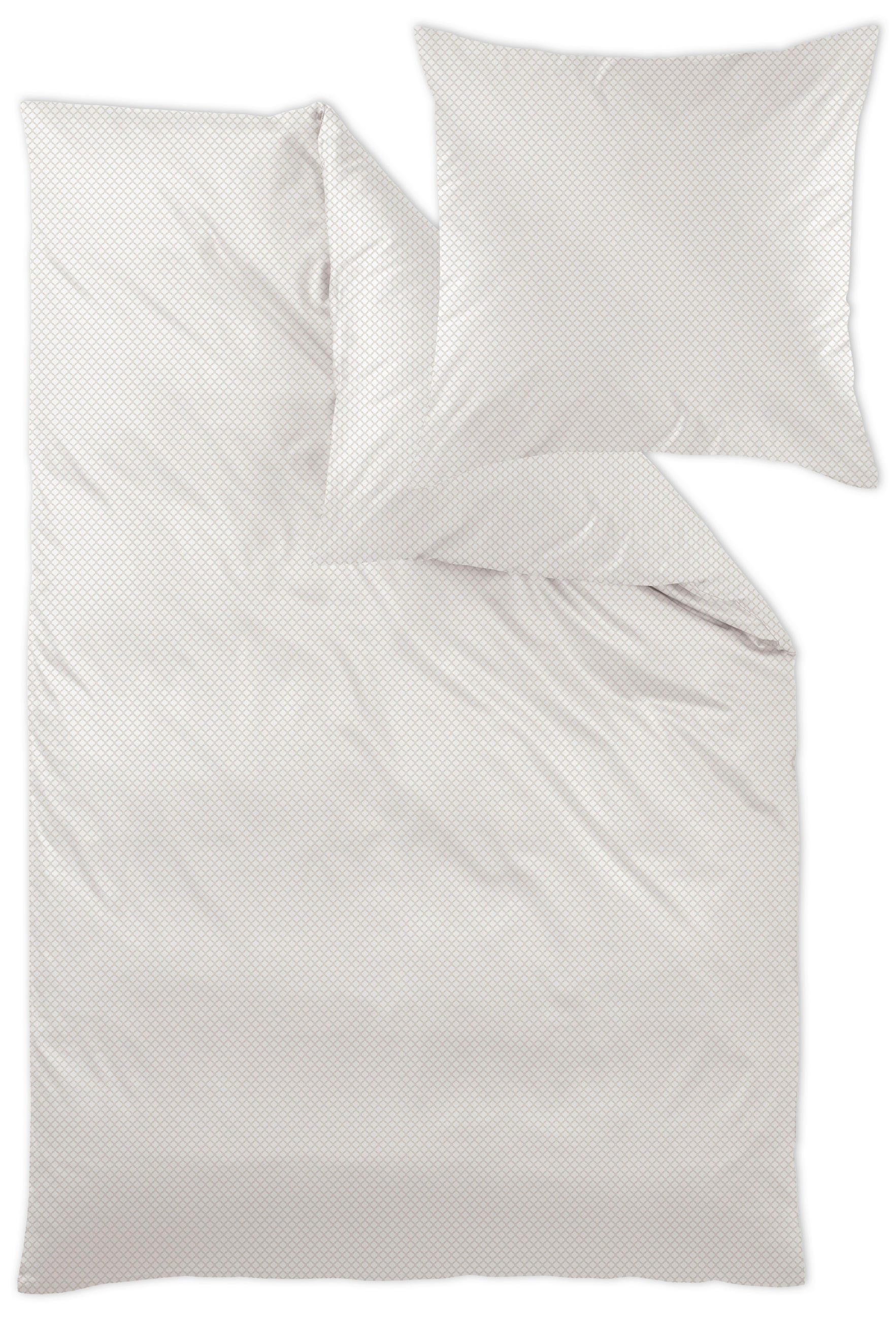 BETTWÄSCHESET Damast 160/210 cm  100 cm/65 cm  - Taupe, Design, Textil (160/210cm) - Curt Bauer