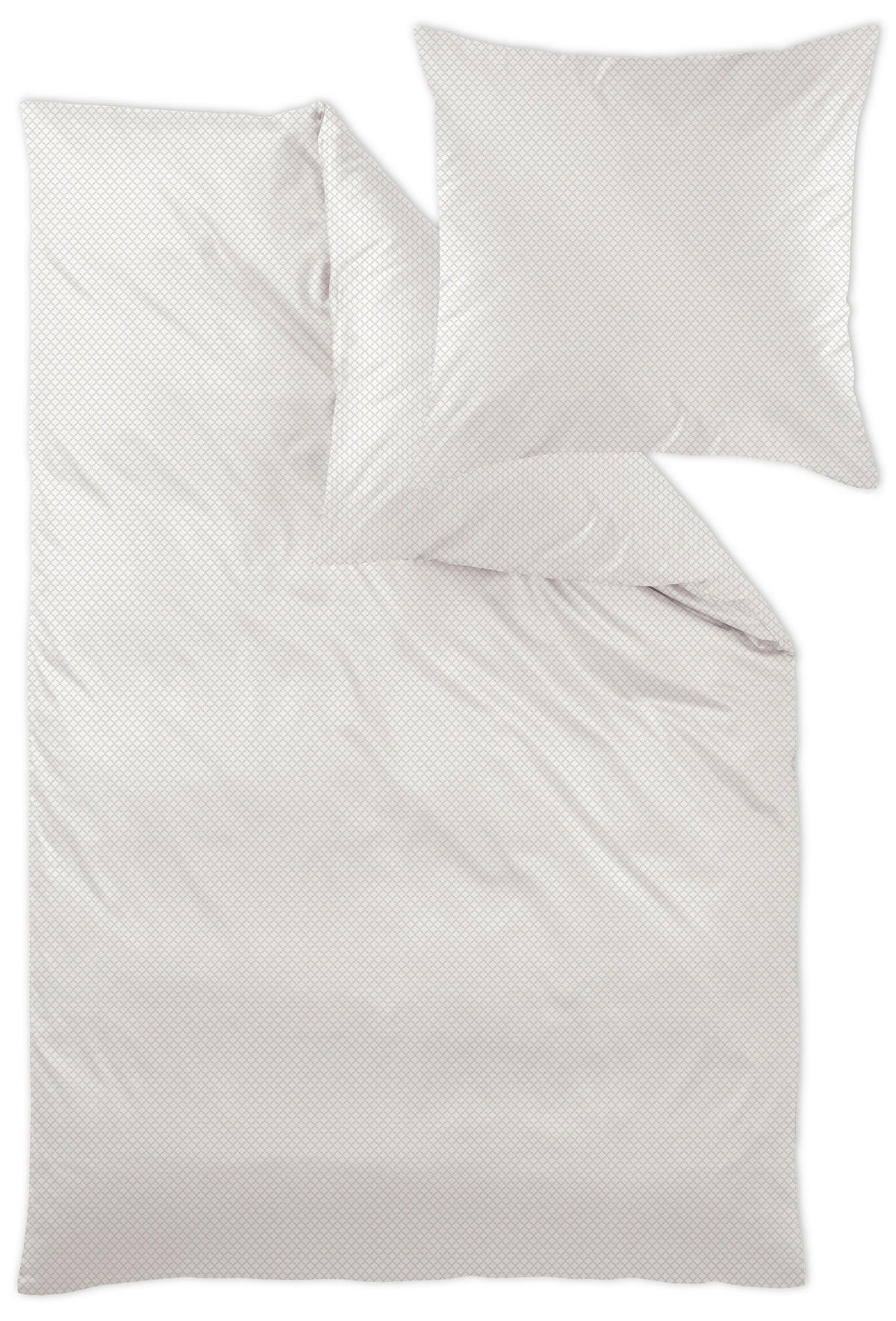 BETTWÄSCHESET Damast 160/210 cm  100 cm/65 cm  - Taupe, Design, Textil (160/210cm) - Curt Bauer