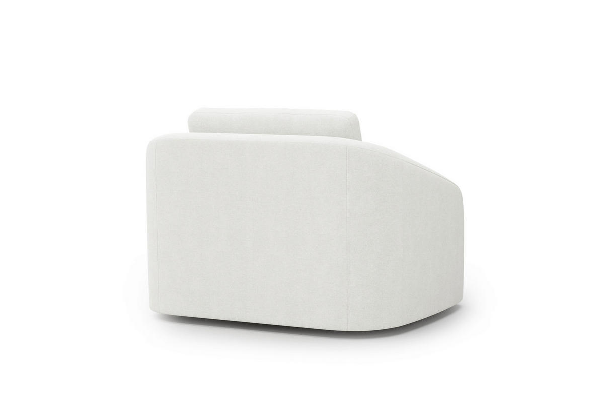 SESSEL in Mikrofaser Weiß  - Schwarz/Weiß, MODERN, Kunststoff/Textil (116/88/104cm) - Sit & More