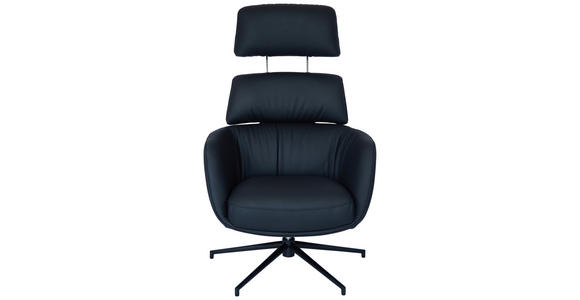 RELAXSESSELSET in Leder Schwarz  - Schwarz, Design, Leder/Metall (73/110/87cm) - Dieter Knoll