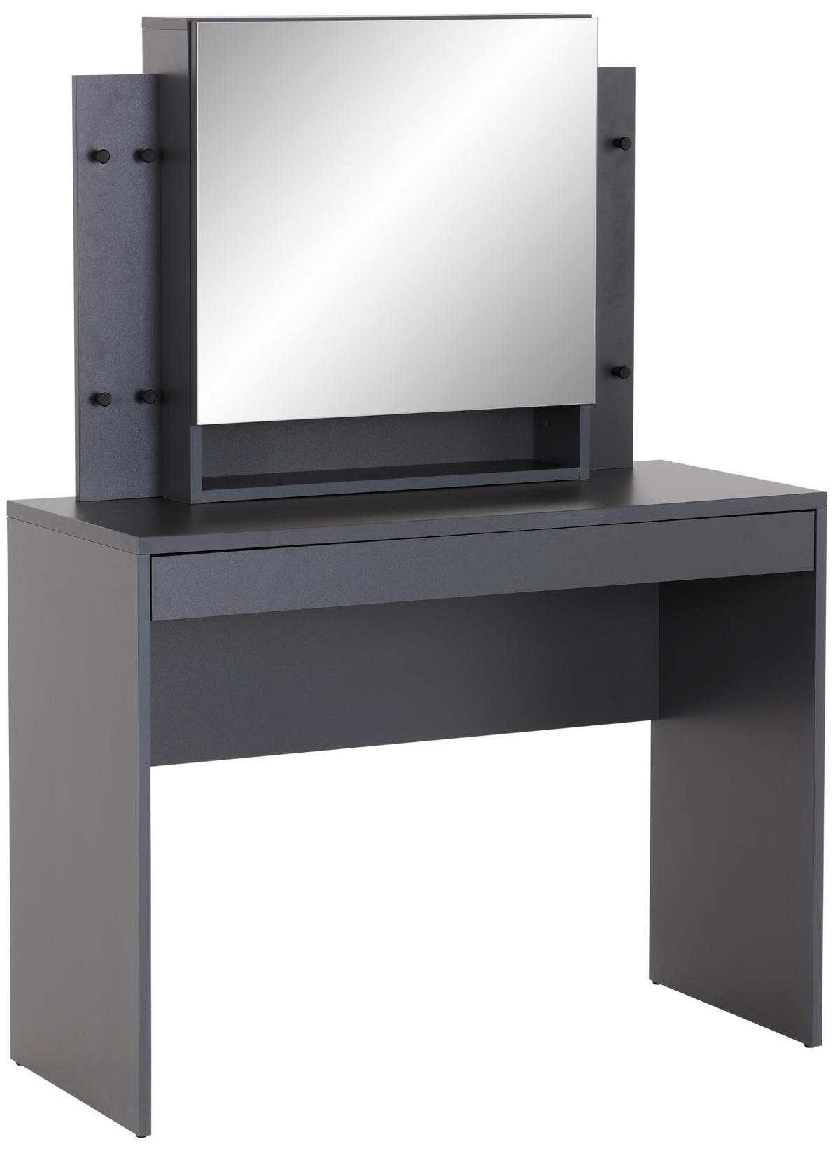 SCHMINKTISCH Anthrazit  - Anthrazit, MODERN, Holzwerkstoff (100/76/45cm) - Boxxx