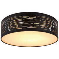 LED-DECKENLEUCHTE Tunno 38/13 cm  - Schwarz/Weiß, Design, Kunststoff/Metall (38/13cm) - Globo
