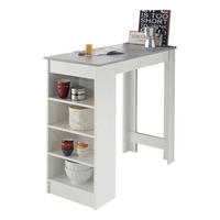 BARSKI STO  siva, bela  - siva/bela, Dizajnerski, pločasti materijal (115/50/103cm) - Ti'me