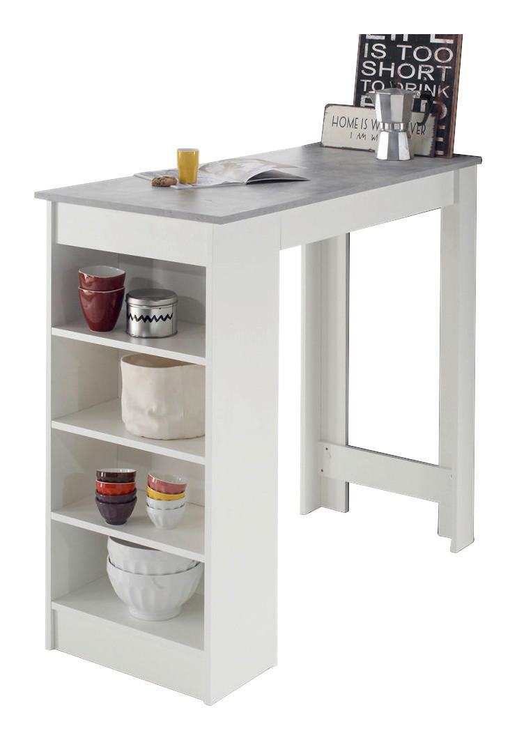 P & B Bartisch Grau, Weiß 50x103x115 cm