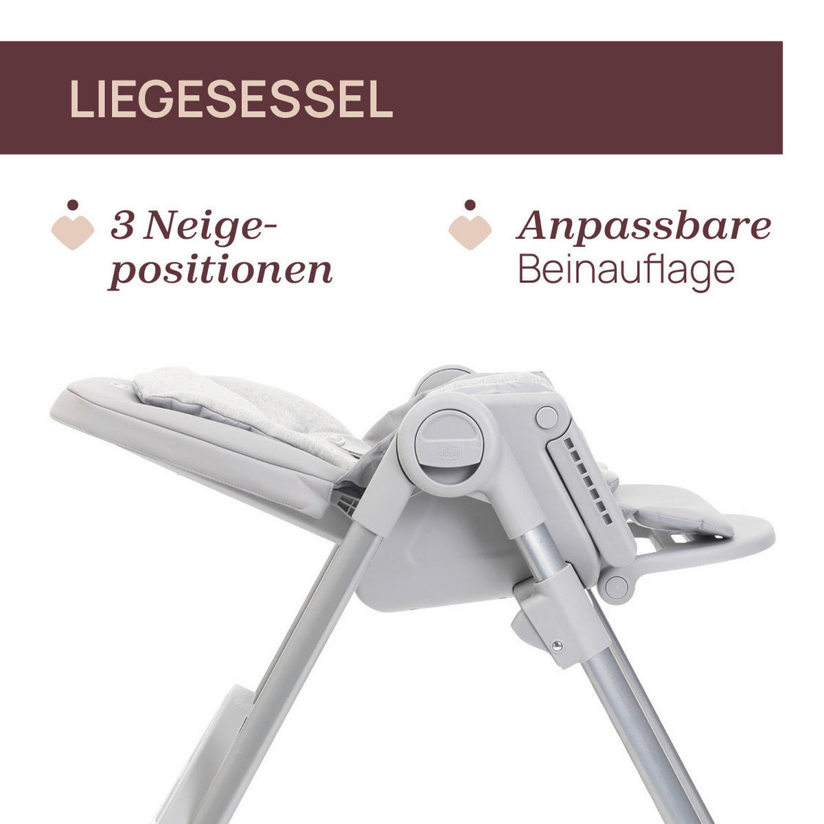 HOCHSTUHL Polly Armonia  - Hellgrau, Basics, Kunststoff (57/79-104/90cm) - Chicco