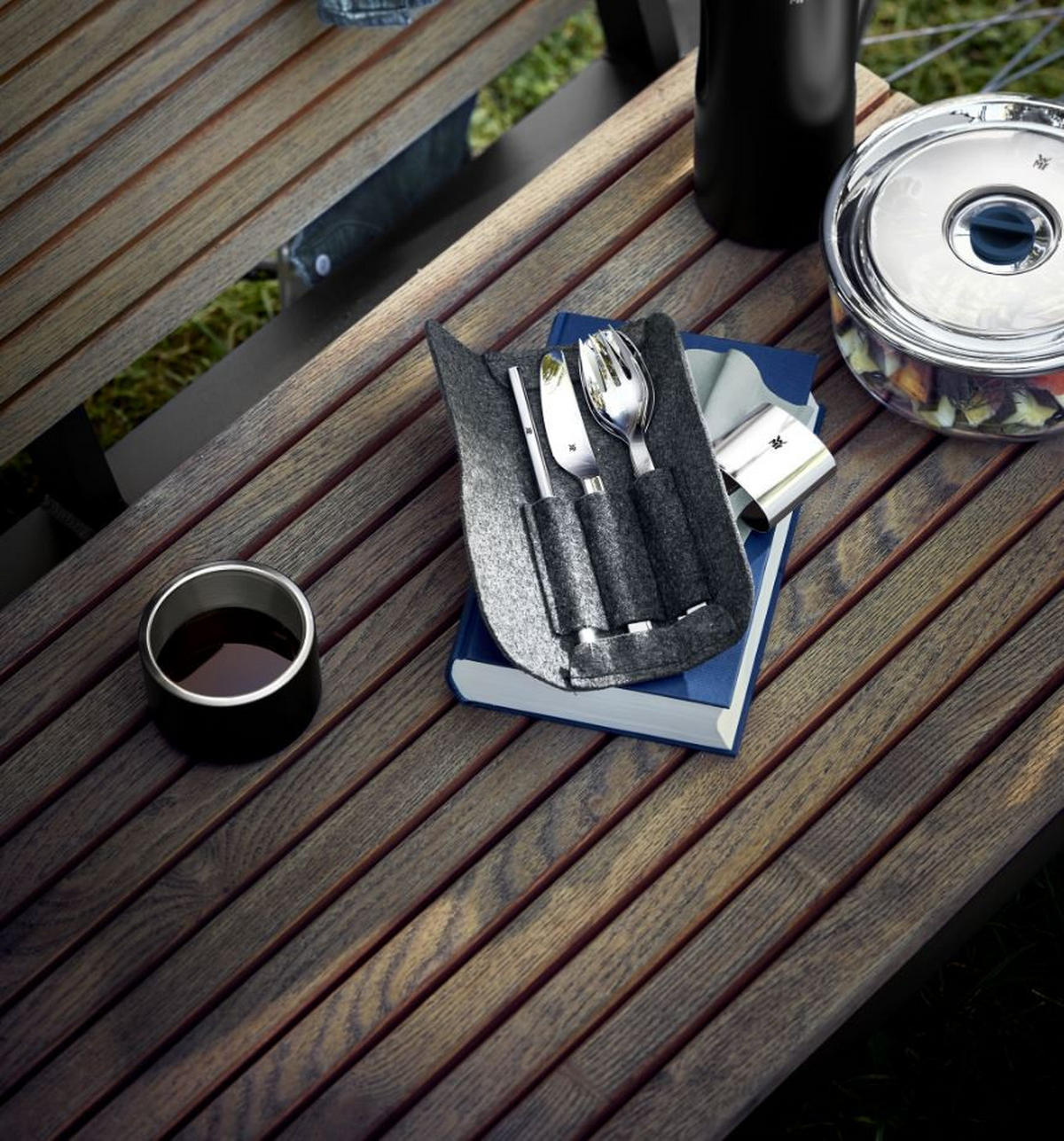 BESTECKSET My2Go  8-teilig  - Silberfarben/Grau, Design, Metall - WMF