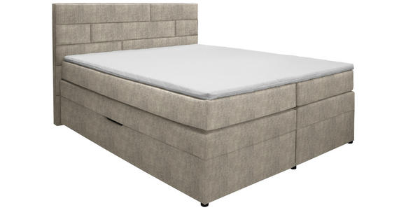 BOXSPRINGBETT 160/200 cm  in Taupe  - Taupe/Wengefarben, KONVENTIONELL, Holz/Textil (160/200cm) - Carryhome