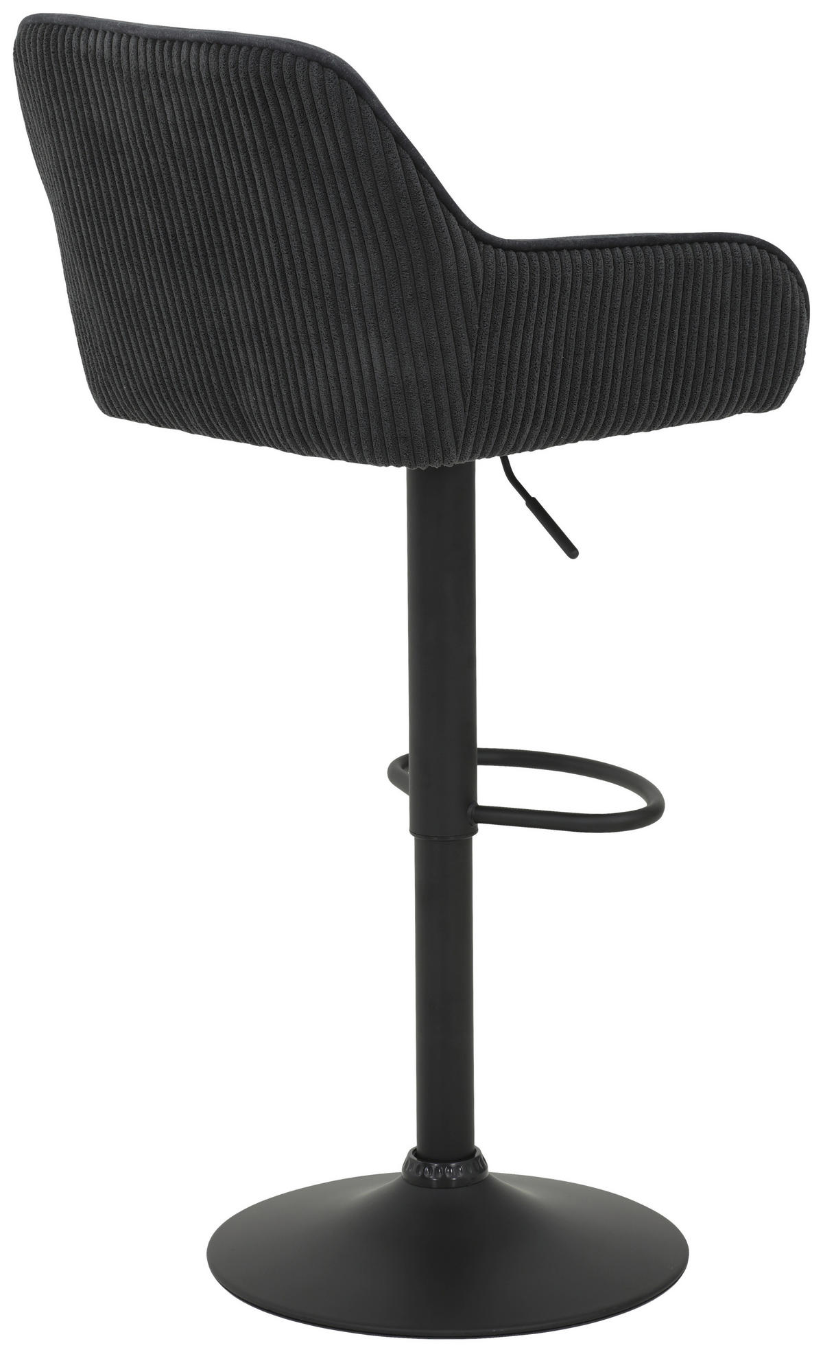 BAROVÁ ŽIDLE, antracitová - antracitová, Design, kov/textil (51/87-108/52cm) - Boxxx