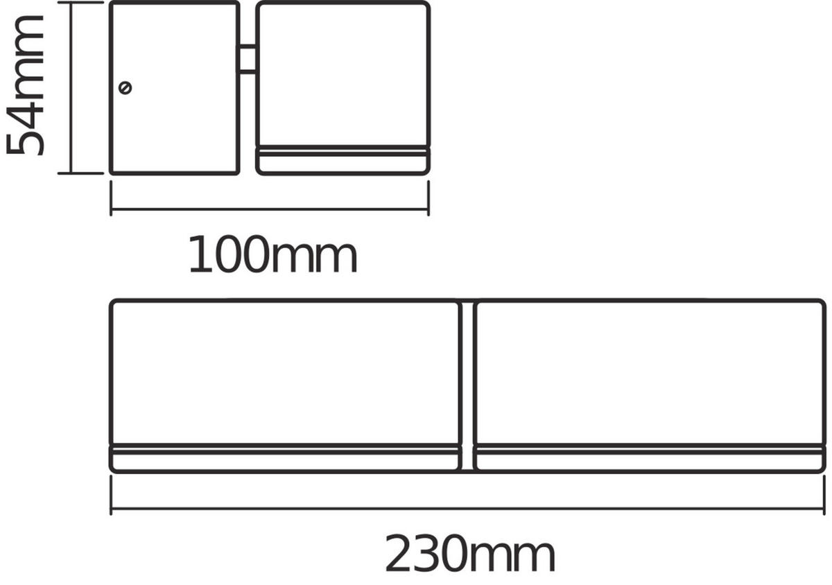 LED-AUßENLEUCHTE 10/23/5,4 cm   - Dunkelgrau, Basics, Kunststoff/Metall (10/23/5,4cm) - Osram