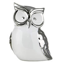 DEKOEULE - Weiss/Silberfarben, Konventionell, Keramik (11/14/9cm) - Ambia Home