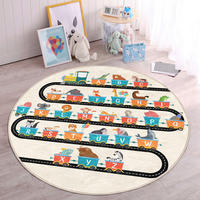 KINDERTEPPICH 120/120 cm Multicolor rund  - Multicolor, Basics, Textil (120/120cm)