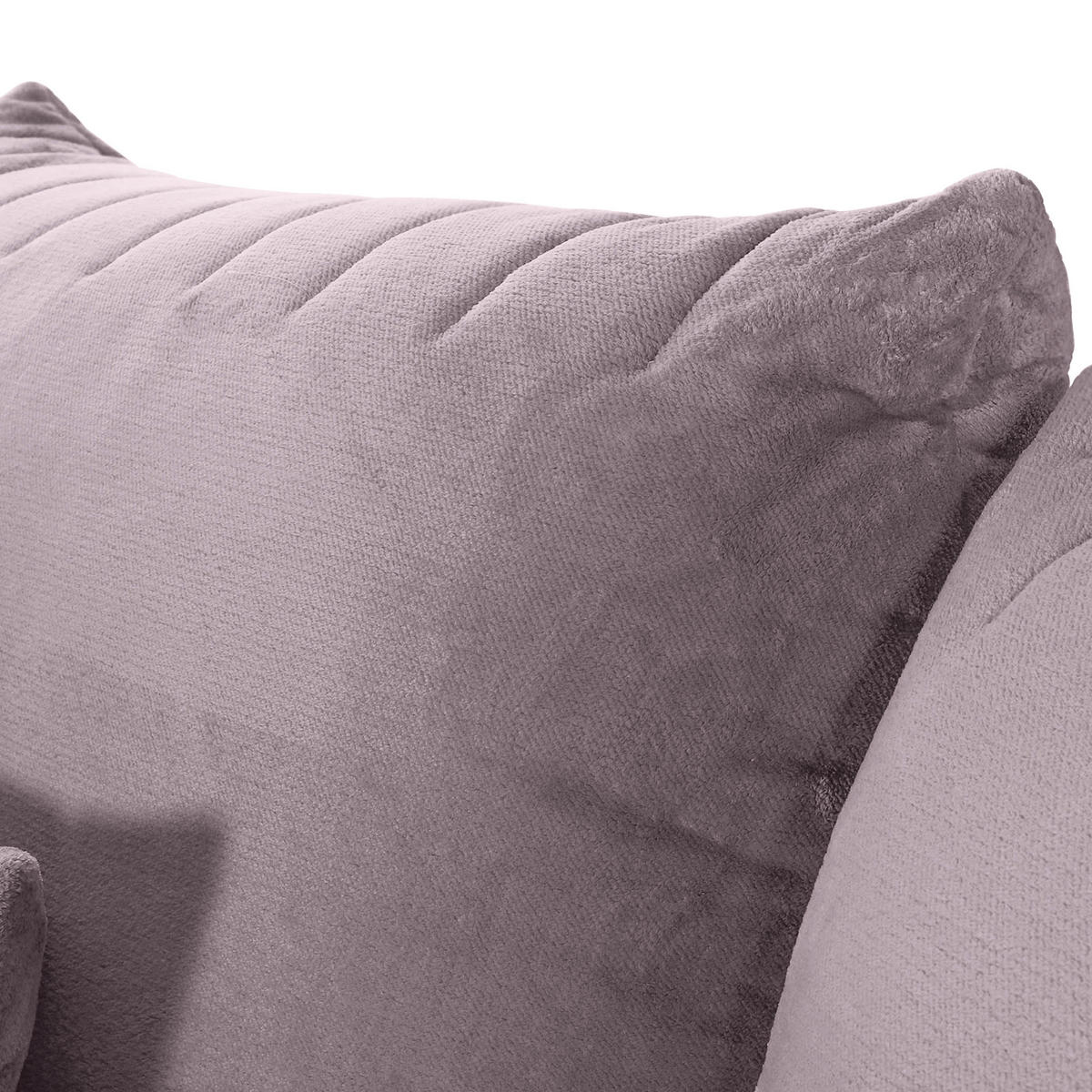 HÖRNSOFFA i plysch grå  - svart/grå, Klassisk, textil/plast (170/270cm) - MID.YOU