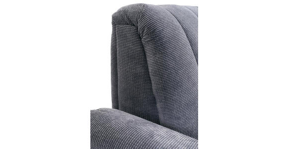 SITZBANK 195/89/75 cm Flachgewebe Dunkelgrau Metall  - Dunkelgrau/Schwarz, Design, Textil/Metall (195/89/75cm) - Novel