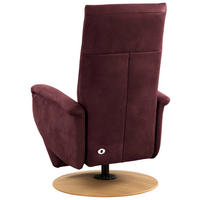 DREHSTUHL  in Mikrofaser Bordeaux  - Bordeaux/Eichefarben, Konventionell, Holz/Textil (75/112/82cm) - Sit & More