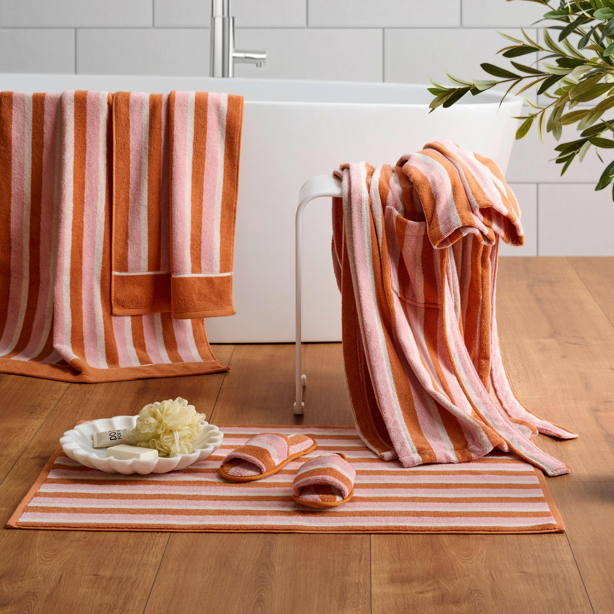 HANDTUCH 50/100 cm ELLA Orange  - Orange, KONVENTIONELL, Textil (50/100cm) - Esposa