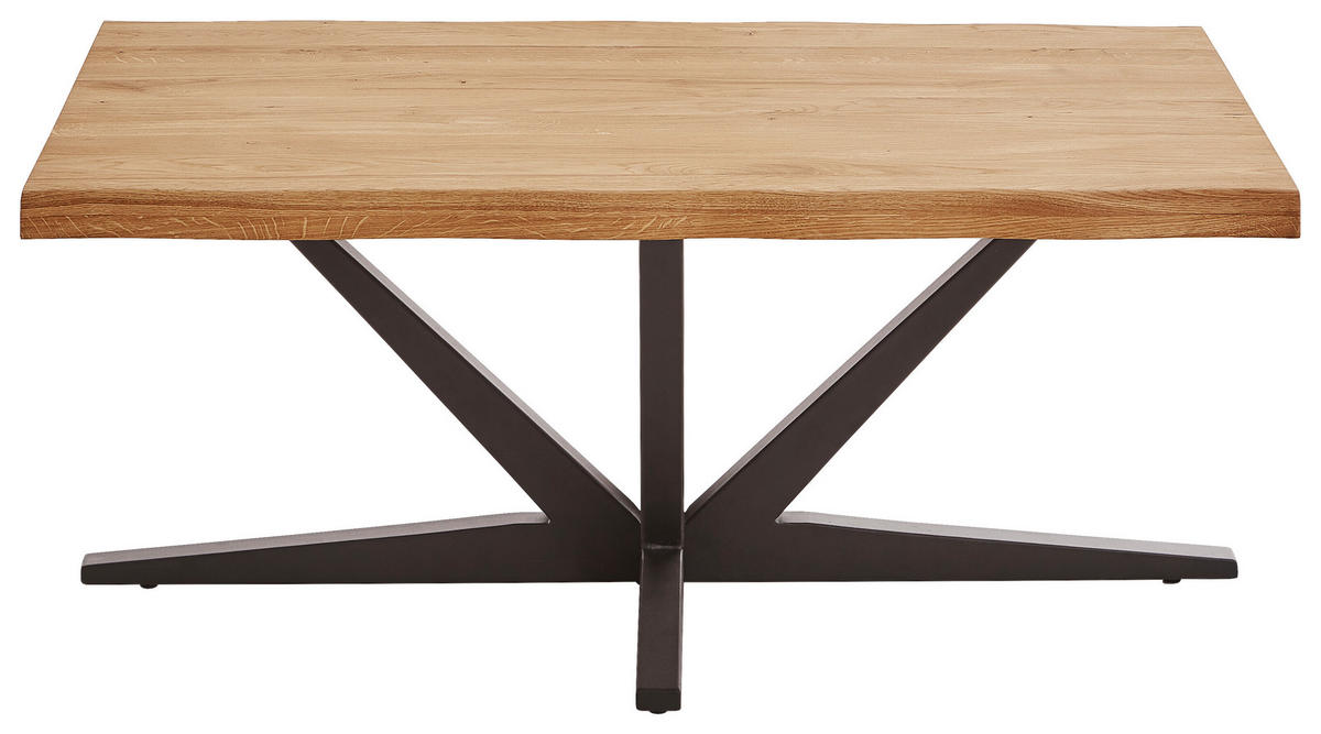 KONFERENČNÝ STOLÍK, čierna, farba duba, drevo, kov, 110/70/45 cm - čierna/farba duba, Natur, kov/drevo (110/70/45cm) - Linea Natura