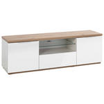 LOWBOARD  in 160/51/40,5 cm  - Weiß Hochglanz/Weiß, MODERN, Glas/Holzwerkstoff (160/51/40,5cm) - Carryhome