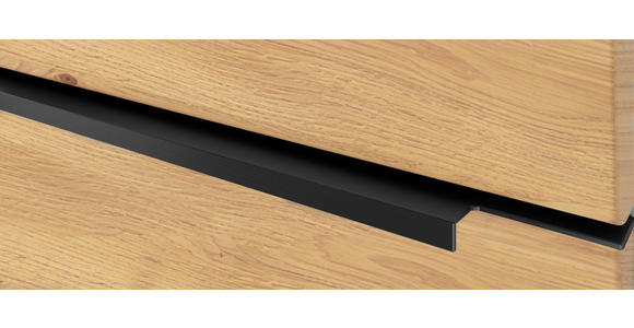 WASCHTISCHKOMBI 105 cm  - Wildeiche/Schwarz, KONVENTIONELL, Keramik/Holzwerkstoff (105cm) - Xora