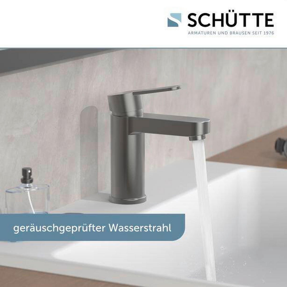 WASCHTISCHARMATUR 34212  - Graphitfarben, Basics, Metall (5,5/15,9/15,7cm) - Schütte